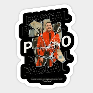 Pedro pascal Broken Mirror vintage Sticker